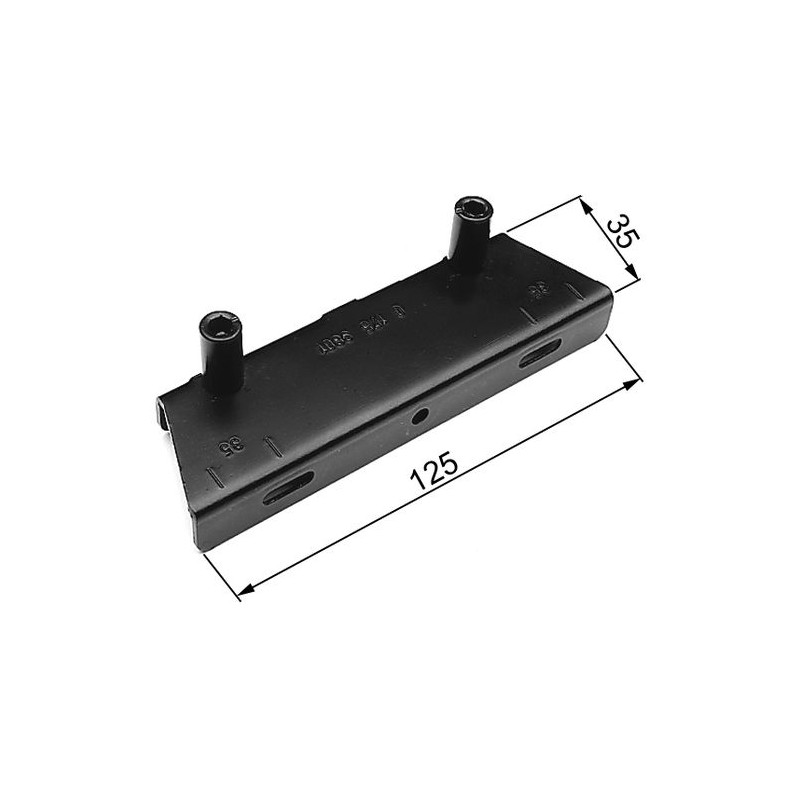 Zaczep zamknięcia czarny 125x35