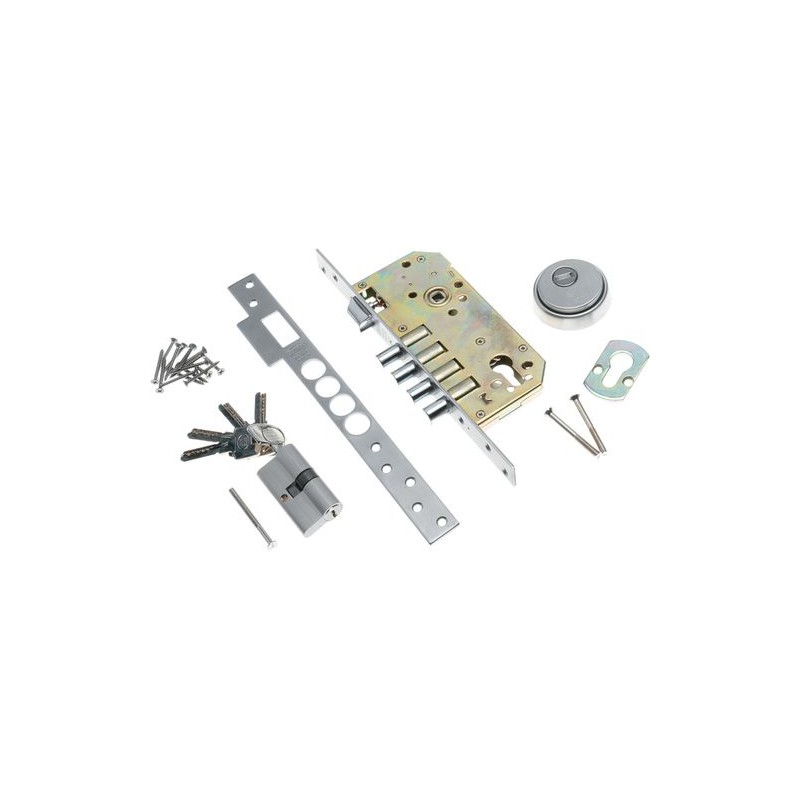 Zamek bolcowy na wkładkę 85/50 INOX mod. 100 z akcesoriami