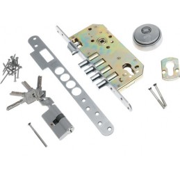 Zamek bolcowy na wkładkę 85/60 INOX mod. 101 z akcesoriami
