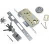 Zamek drzwiowy na wkładkę 85/50 INOX mod. 200 z akcesoriami
