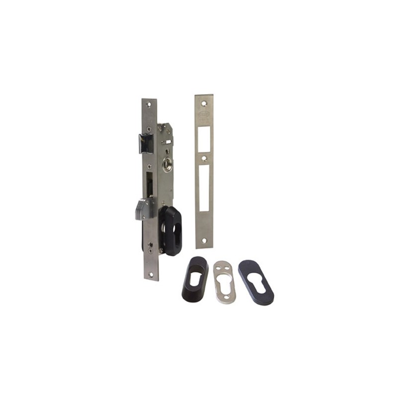 Zamek do drzwi metalowych na wkładkę 85/20 inox mod. 740 DIS z wkładką