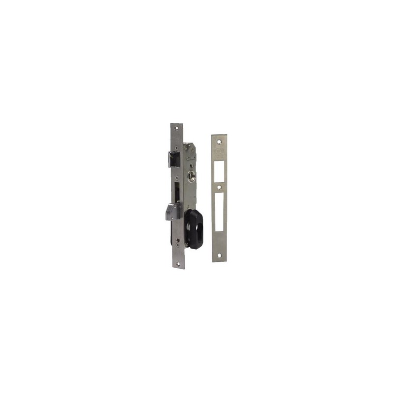Zamek do drzwi metalowych na wkładkę 85/25 inox mod. 740