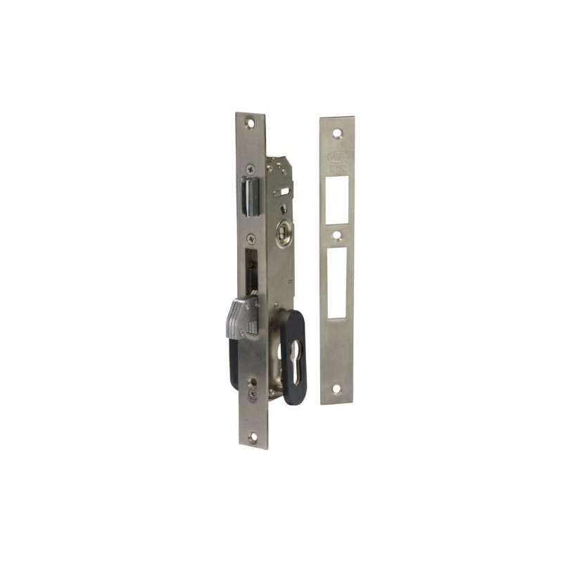 Zamek do drzwi metalowych na wkładkę 85/30 inox mod. 770
