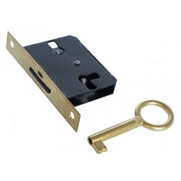 Zamek meblowy mosiężny 20mm mosiężny mod. 8