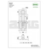 Zasuwka 501-150 aluminium złota