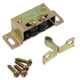 Zatrzask rolkowy 46x15mm żółty ocynk nylonowe rolki mod.15
