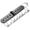 Zawias 100x100x35 czarny