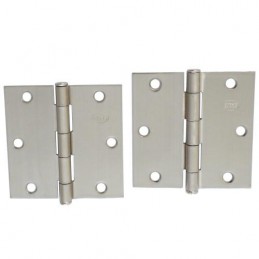 Zawias do drzwi 76x76mm stal chrom mat splatany 2szt. mod. 1010
