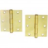 Zawias do drzwi 76x76mm stal złoty połysk splatany 2szt. mod. 1010