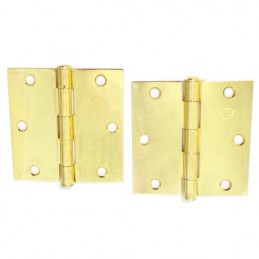 Zawias do drzwi 89x89mm stal złoty połysk splatany 2szt. mod. 1010