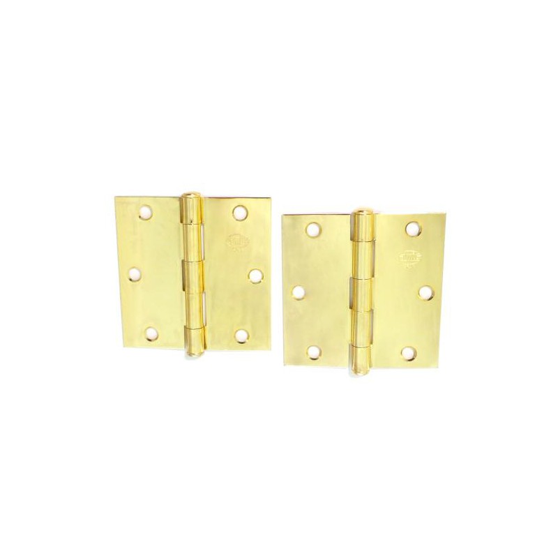 Zawias do drzwi 89x89mm stal złoty połysk splatany 2szt. mod. 1010