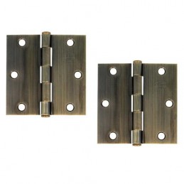 Zawias do drzwi 89x89mm stal złoto antyczne splatany 2szt. mod. 1010