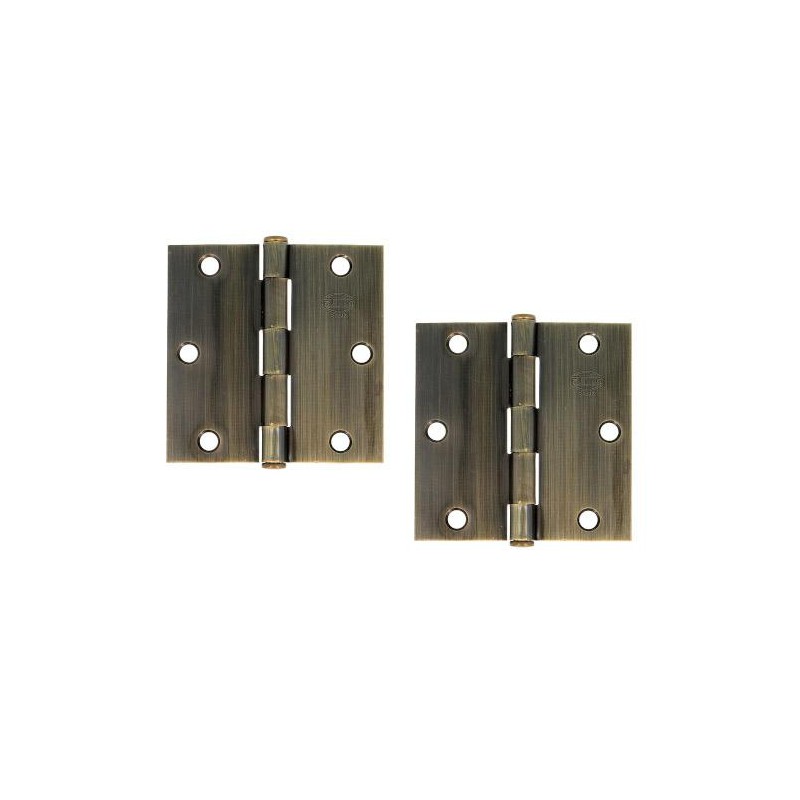 Zawias do drzwi 89x89mm stal złoto antyczne splatany 2szt. mod. 1010