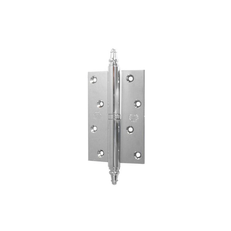Zawias do drzwi 120x80mm mosiądz chrom połysk LEWY (pl) mod. 415