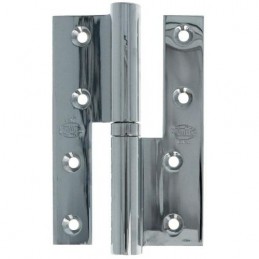 Zawias do drzwi 120x80mm chrom połysk LEWY (pl)  mod. 418