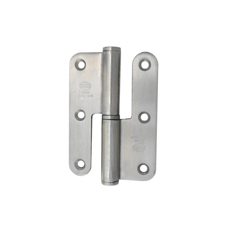 Zawias do drzwi 100x70mm stal nierdzewna INOX LEWY (pl) mod. 421 CE