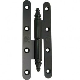 Zawias czarny 140x55mm stalowy Lewy mod.507