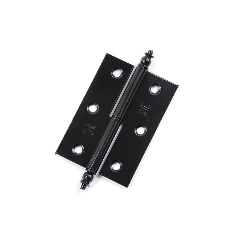 Zawias meblowy 60x41mm czarny PRAWY (pl) ozdobny mod. 541