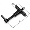 Trzpień zawiasu 9mm regulowany 86-115 szyld 90x25mm czarny AGB