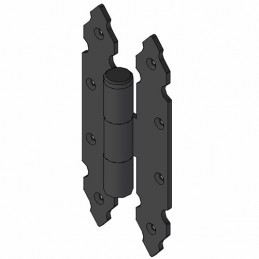 Zawias 9110-200x90 rozbieralny czarny D