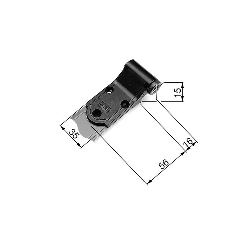 Zawias czarny 16x15  AGB