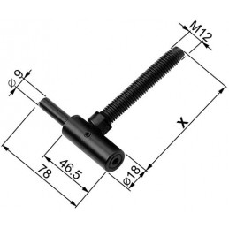 Zawias czarny 175mm śr.9mm GR4