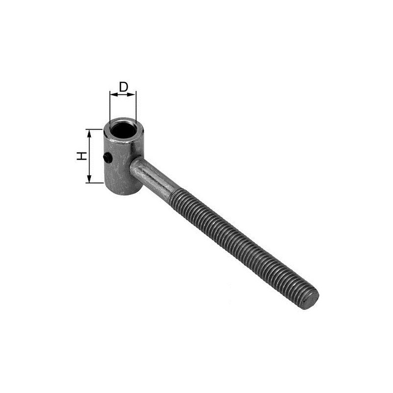 Zawias czarny śr.20mm prawy M12x100