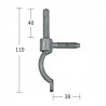 Zawias IPA 21535 8mm gal.