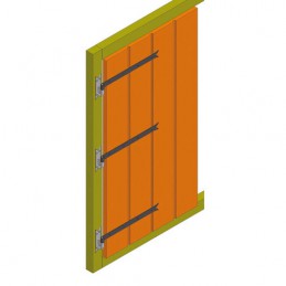Zawias pasowy 7000-250 ozdobny czarn