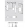 Trzpień zawiasu 9mm regulowany 25-55 szyld 90x25mm czarny AGB