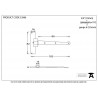 Zawias T penny ends 4" czarny (para)