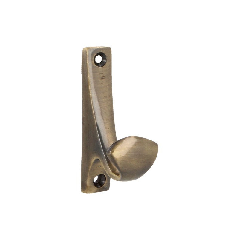 Wieszak pojedynczy mosiężny 70x13mm złoto antyczne mod.50