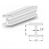 Profil H 17x4-2,5M PCV biały