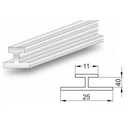 Profil H 25x11-2,5M PCV biały