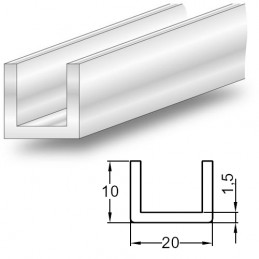 Profil U 10x20-2M stalowy lakierowany
