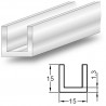 Profil U 15x15-2,5M aluminiowy biały