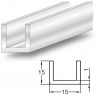 Profil U 15x15-2M inox