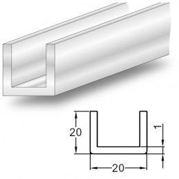 Profil U 20x20-2M inox
