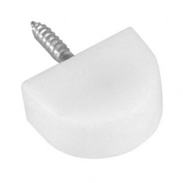 Podpórka meblowa 19x15mm biała plastikowa 8szt. mod.165