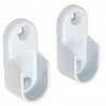 Wspornik drążka ubraniowego 30x15mm biały 2szt mod.7