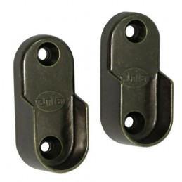 Wspornik drążka ubraniowego 30x15mm brązowy 2szt mod.7