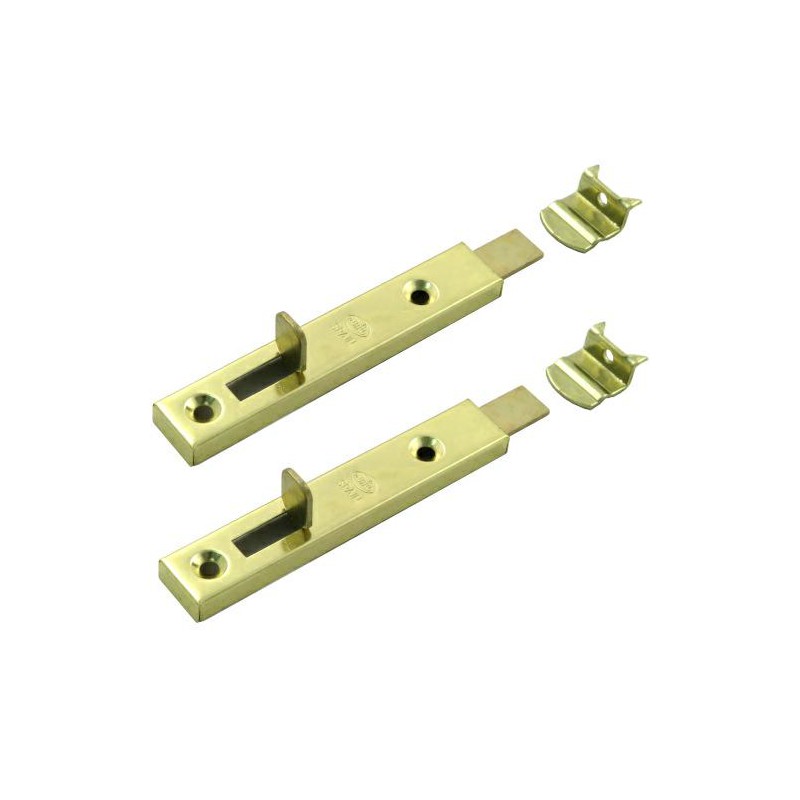 Zasuwka meblowa stalowa 80mm mosiądzowana 2szt. mod. 368 DIS