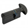 Wkładka z gałką do drzwi 75mm G30/45 czarny mat mod.600