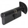 Wkładka z gałką do drzwi 80mm G30/50 czarny mat mod.600