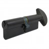 Wkładka z gałką do drzwi 90mm G45/45 czarny mat mod.600
