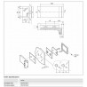 Zawias do szkła 8-12mm 180 stopni stal srebrny mod. Vitra