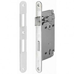 Zamek drzwiowy na klucz 75/45 niklowany F24x220 Atene