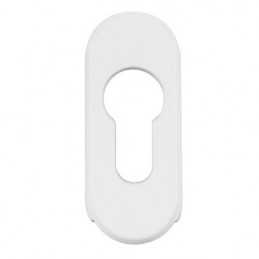 Szyld wkładki antywłamaniowy owal 70x29mm alum. biały 1szt. mod.3700
