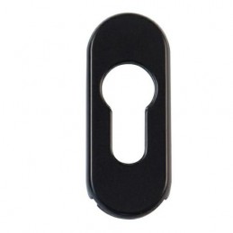 Szyld wkładki antywłamaniowy owal 70x29mm alum.czarny 1szt. mod.3700