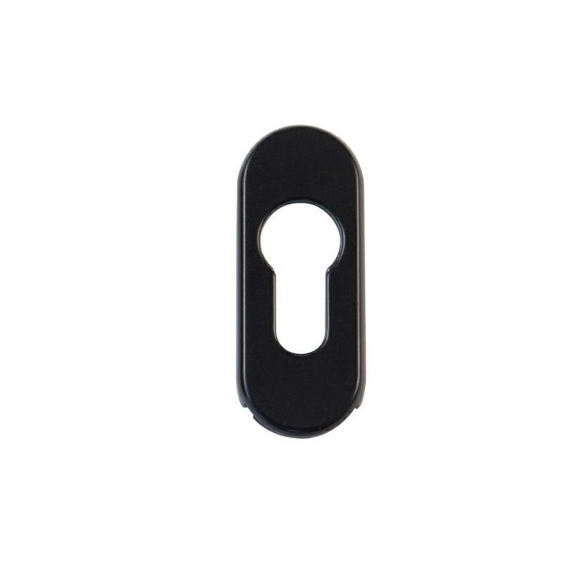 Szyld wkładki antywłamaniowy owal 70x29mm alum.czarny 1szt. mod.3700